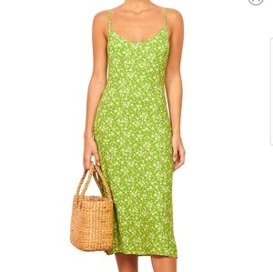 Reformation halsten slip dress 0